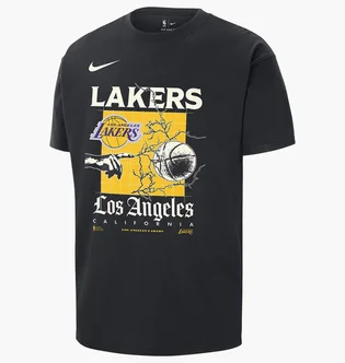 Футболка мужская Nike Los Angeles Lakers Courtside MenS Nba Max90 T-Shirt Black FQ6105-010
