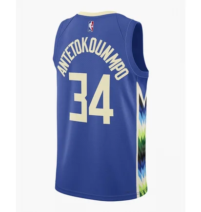 Майка чоловіча Nike Milwaukee Bucks Jersey City 22 Blue DO9600-480