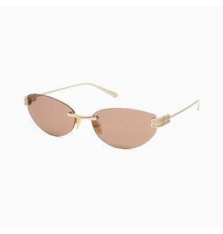 Солнцезащитные очки женские Balenciaga Gold/Brown BB0486S-004-61