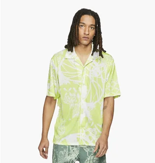 Рубашка мужская Air Jordan Flight Men'S Printed Short-Sleeve Button Down Grey/Green CZ4734-352