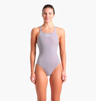 Купальник жіночий Arena Team Swimsuit Swim Pro Solid 44 Grey 004760-590