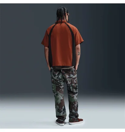 Рубашка унисекс Nike Sb Dri-Fit Woven Short-Sleeve Bowler Shirt Brown HJ2958-245