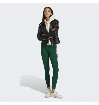 Леггинсы женские Adidas Adicolor Classics 3-Stripes Leggings Green Ib7385