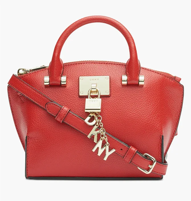 Сумка женская Dkny Elissa Small Leather Crossbody Satchel Red R92DHC28