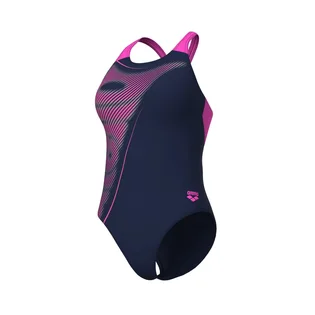 Купальник жіночий Arena Bright Glare Swimsuit V Back Blue 008930-790