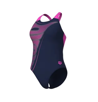 Купальник жіночий Arena Bright Glare Swimsuit V Back Blue 008930-790