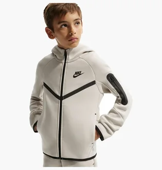 Толстовка детская Nike Sportswear Tech Fleece Older Kids Full-Zip Hoodie Beige HV5867-236