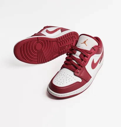 Кросівки чоловічі Air Jordan 1 Low White/Red 553558-607
