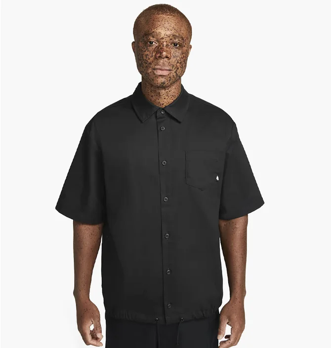 Сорочка чоловіча Nike Club Btn Dwn Wvn Ss Top Black DX0898-010