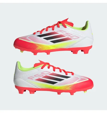 Бутсы детские Adidas F50 League Mg White/Red IE3747