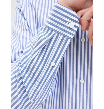 Сорочка чоловіча Jack & Jones Parker L/S Noos White/Blue 12227385