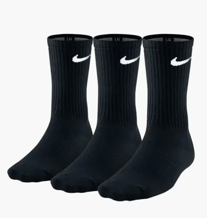 Носки унисекс Nike Perf Ltwt Crew (3 пары) Black Sx4704-001