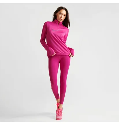 Кофта женская Nike Dri-Fit Swoosh Quarter-Zip Running Top Pink FB4687-615