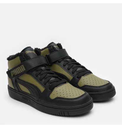 Черевики чоловічі Puma Rebound Mid Strap Wtr Black/Green 38637602