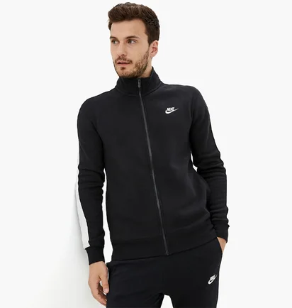 Толстовка мужская Nike Sportswear Club Brushed-Back Jacket Black DD7010-010