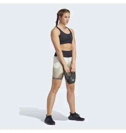 Шорты женские Adidas X Marimekko Optime Training Bike Short Tights Beige HR8181