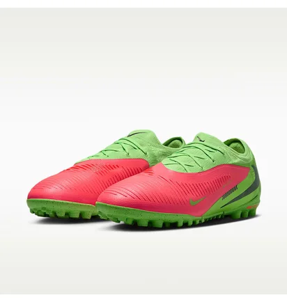 Бутсы унисекс Nike Reactx Phantom 6 Low Pro Tf Eh Green/Red IH1788-603