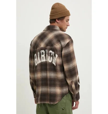Сорочка чоловіча Barrow Shirt Brown/Beige F4BWUASI071