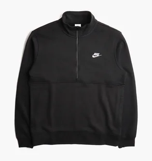 Світшот чоловічий Nike Sportswear Club Half Zip Sweatshirt Black Dd4732-011