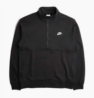 Свитшот мужской Nike Sportswear Club Half Zip Sweatshirt Black Dd4732-011