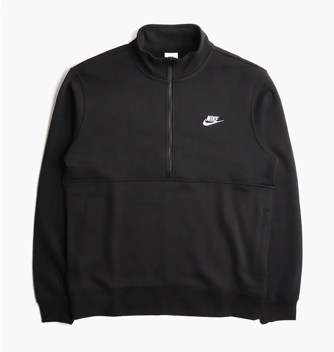 Світшот чоловічий Nike Sportswear Club Half Zip Sweatshirt Black Dd4732-011