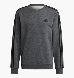 Свитшот мужской Adidas Essentials Fleece 3-Stripes Sweatshirt Grey H12166