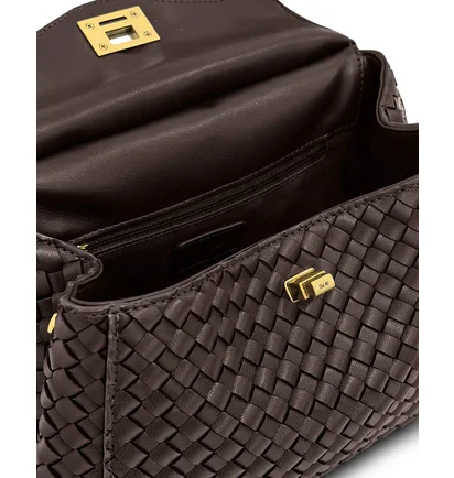 Сумка жіноча JW PEI Lucia Classic Top Handle Woven Bag Brown BB2025BG117724JWP