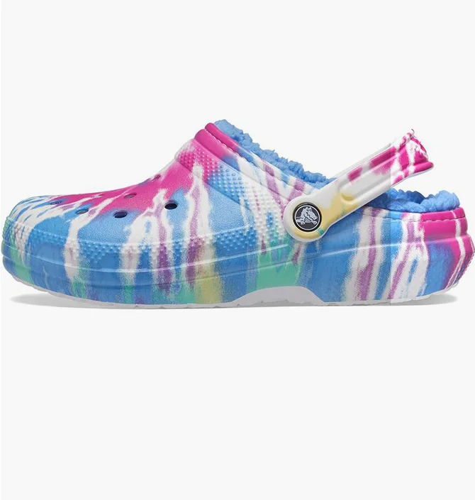 Тапочки унисекс CROCS Classic Lined Tie-Dye Clog Multi 206341-4SO
