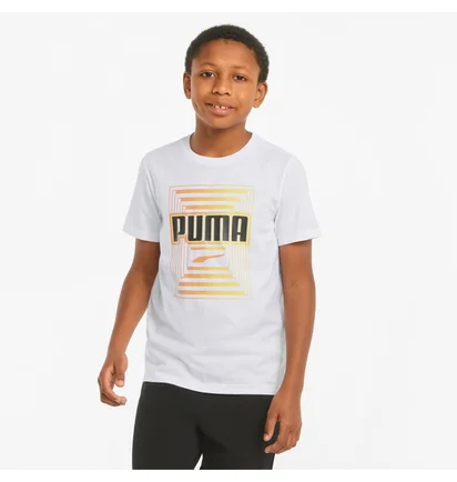 Футболка детская Puma Alpha Graphic Youth Tee White 847292-02