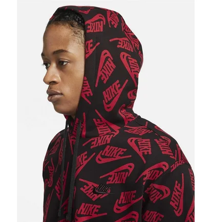 Худи мужское Nike Sportswear Sport Essentials+ Black/Red DD4847-657