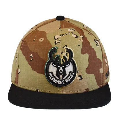 Кепка унисекс Mitchell & Ness Nba Snapback Milwaukee Bucks Camo/Green HHSS1101-MBUYYPPPCAMO