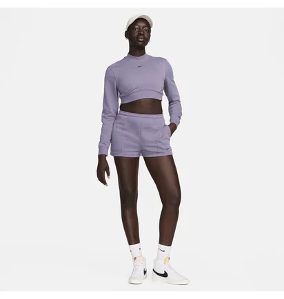 Кофта женская Nike Nsw Chll Ft Crp Crew Violet FN2476-509