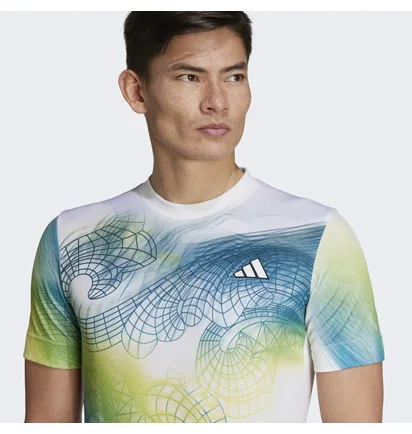 Футболка чоловіча Adidas Tennis Printed Aeroready Freelift Pro Multi IK7110