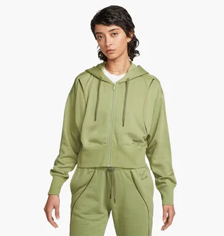 Толстовка жіноча Nike Air Shine Full-Zip Fleece Hoodie Olive Dq6579-334