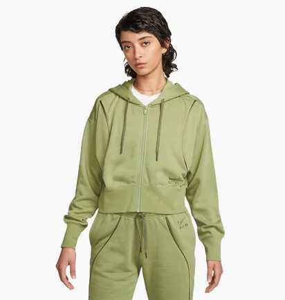 Толстовка жіноча Nike Air Shine Full-Zip Fleece Hoodie Olive Dq6579-334