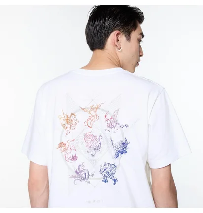 Футболка унисекс Uniqlo Final Fantasy Ut Short Sleeve Graphic T Shirt White 341-473117