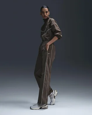 Штаны женские Nike Windrunner High-Waistedven Open-Hem Pants Brown FV7655-004