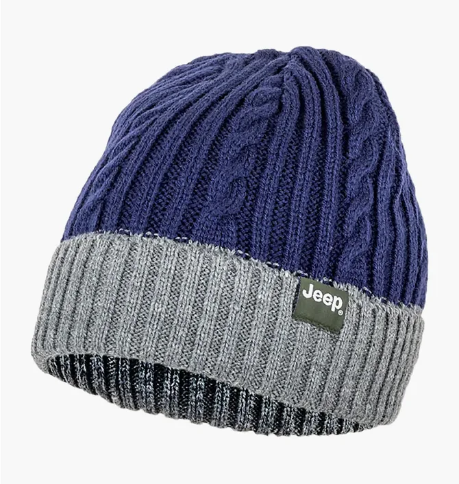 Шапка унисекс Jeep Twisted Tricot Hat J22W Blue/Grey O102602-K879