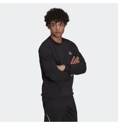 Свитшот мужской Adidas Essentials Fleece Sweatshirt Black Gv5295