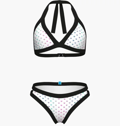 Купальник женский Arena Rainbow Monogram Bikini Triang White 007079-115