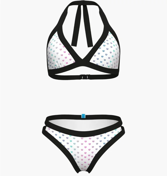 Купальник женский Arena Rainbow Monogram Bikini Triang White 007079-115