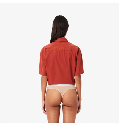 Трусики женские Lacoste Stretch Cotton String Briefs (3 шт) Beige/Brown 8F1341I87