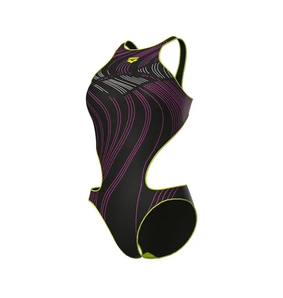 Купальник женский Arena One Stream Swimsuit Black 008953-560