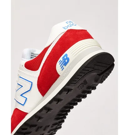 Кросівки чоловічі New Balance 574 White/Red U574EW2