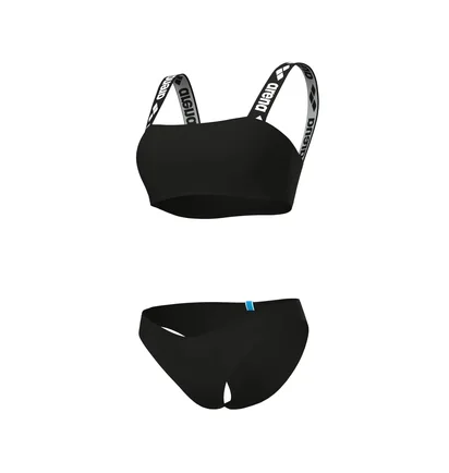 Купальник женский Arena Elastic Solid Bikini Bandeau Black 007086-500