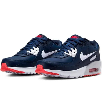 Кросівки дитячі Nike Air Max 90 Leather Obsidian Track Red Blue DV3607-400