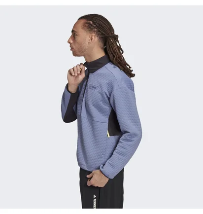 Кофта мужская Adidas Terrex Hike Half-Zip Fleece Light Blue GQ3684