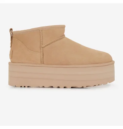 Угги женские UGG Classic Ultra Mini Platform Beige 1135092-DRI