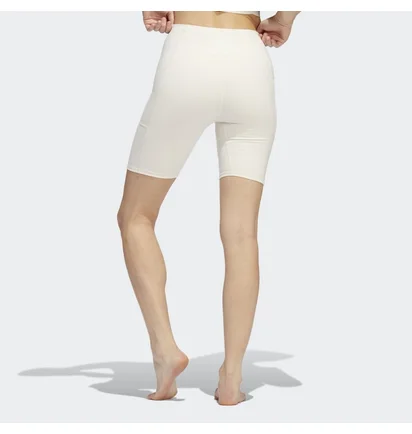 Шорти жіночі Adidas Yoga 4 Elements Studio Pocket Bike Short White Hd4483