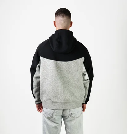 Толстовка чоловіча Nike Sportswear Tech Fleece Windrunner Full-Zip Hoodie Black/White FB7921-064